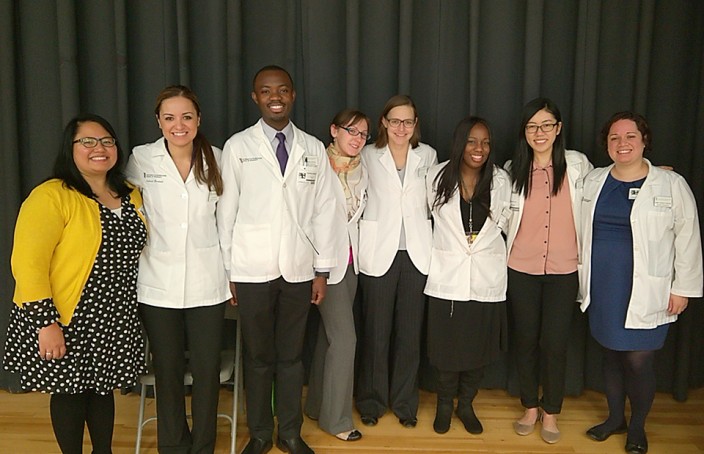 Dr. Layson-Wolf with Student Pharmacist Volunteers