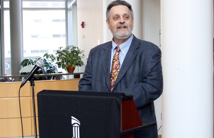 Rudi Lamy Delivers Remarks at the Peter Lamy Center on Drug Therapy and Aging Colloquium