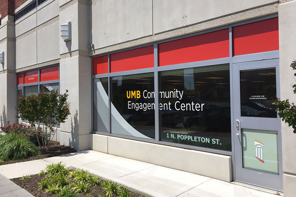 Photo of the Front Entrance of the UMB Community Engagement Center