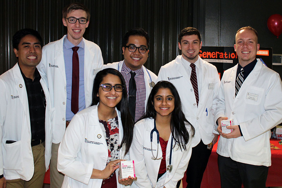 Student Pharmacists Pose for Group Photo During Charm of a Million Hearts Health Fair